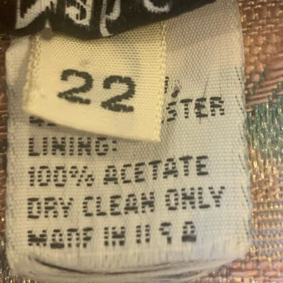 Vintage Nah Nah Collections Brocade 80's Jacket 22 Pink Floral  Beaded Womens - Picture 4 of 9